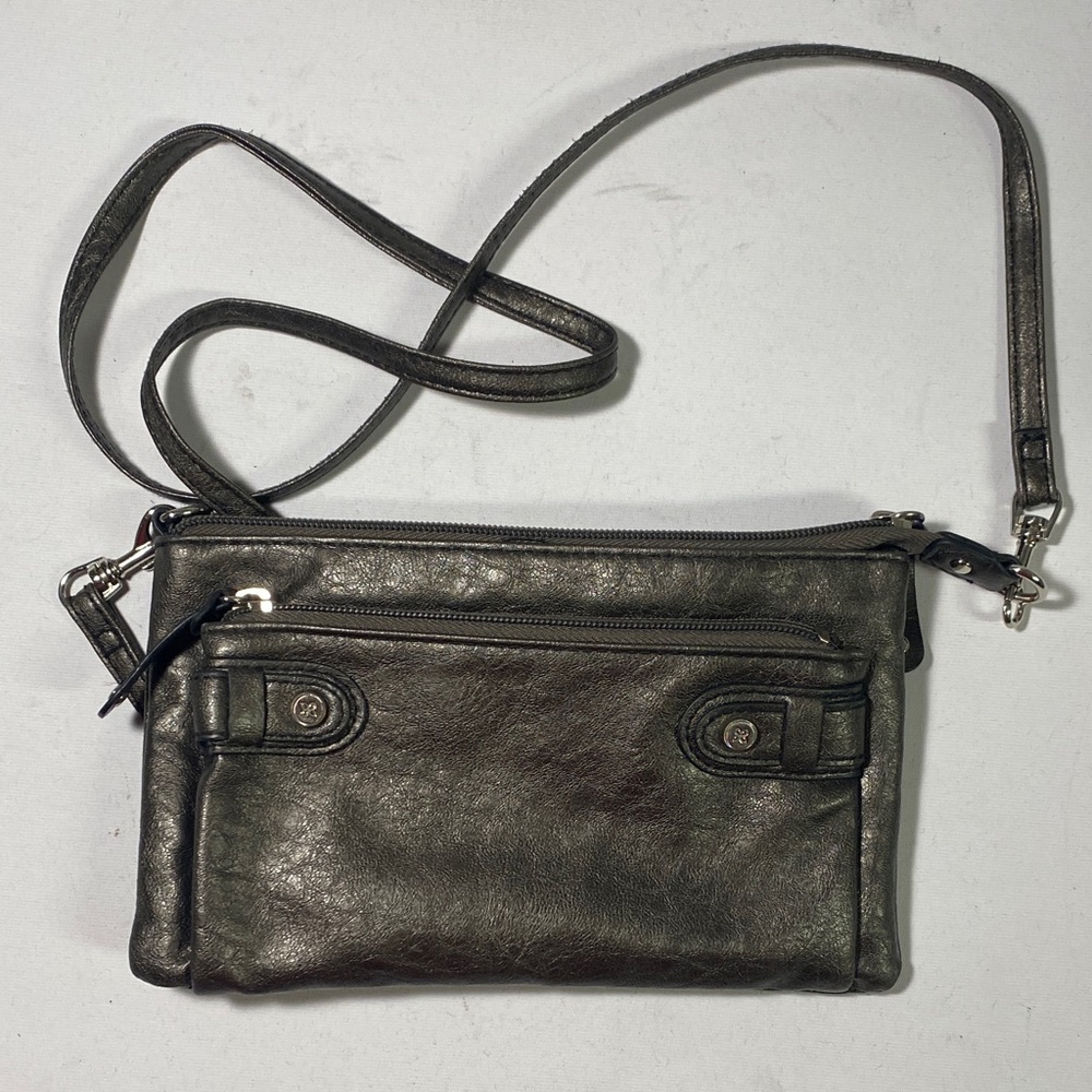 Relic Metallic Black Crossbody Bag